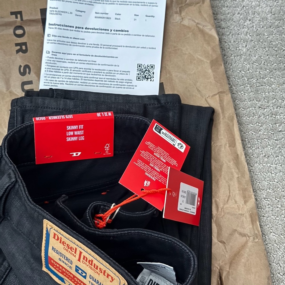 Diesel Black Slim Fit Jeans - Picture 4 of 4